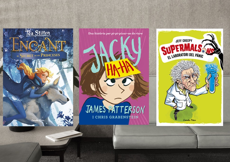 Llibres: Supermalsons (El Laboratori), Encant (El secret) i Jacky Ha-Ha