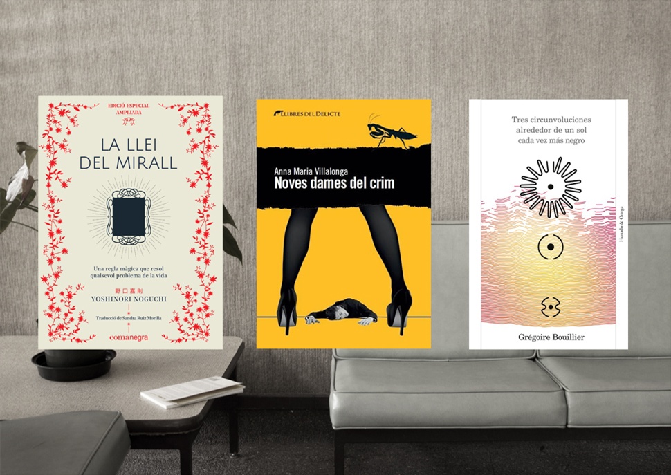 Llibres: La llei del mirall, Noves dames del crim i Tres circunvoluciones alrededor de un sol cada vez más negro